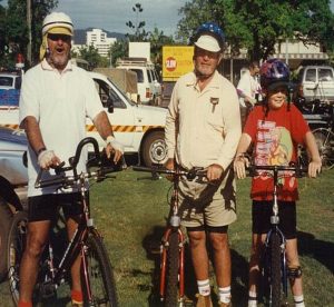 Riders at the 1997 Cairns to Karumba Bike Ride start line