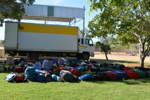 Luggage transport for unsupported riders during the Cairns to Karumba Bike Ride