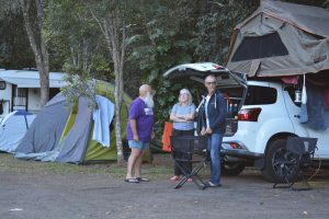 Support person campsite set up during the Cairns to Karumba Bike Ride